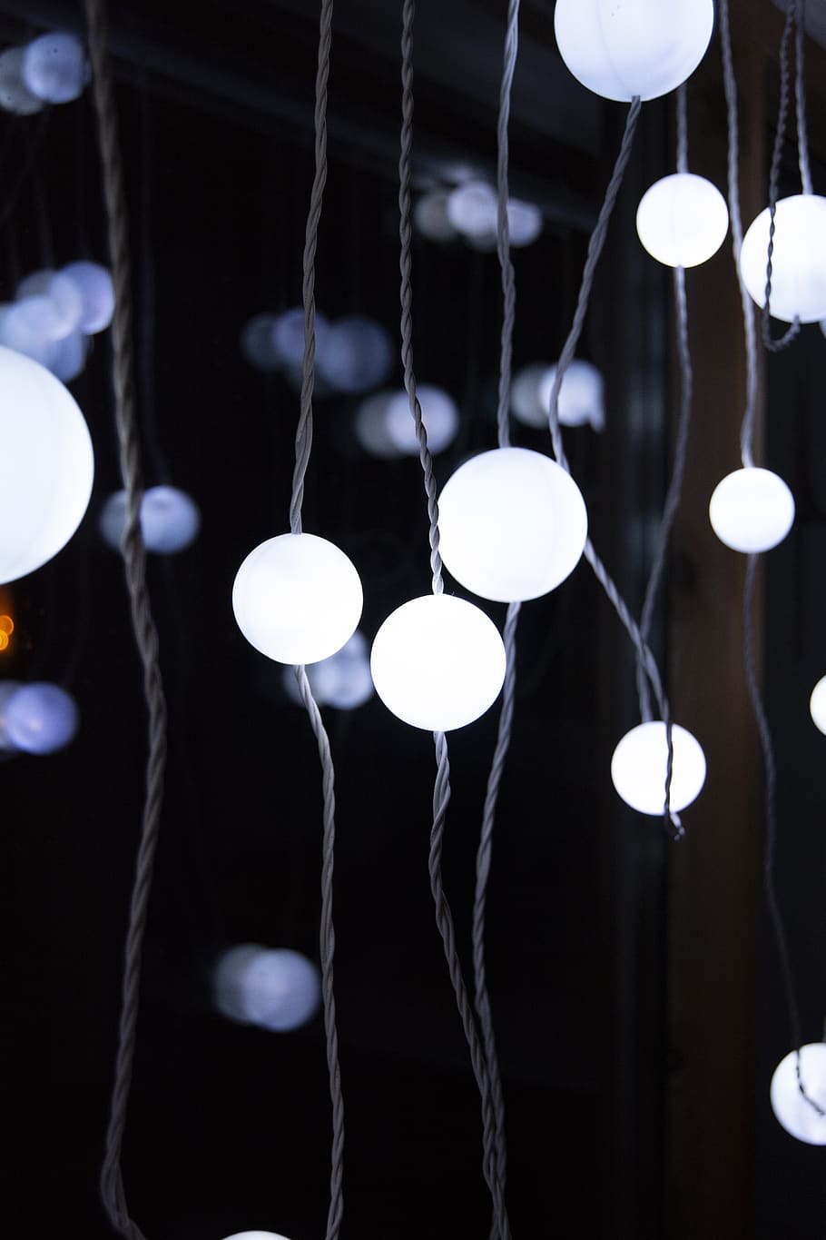 glow, balls, sphere, light, decoration, round, orb, lighting equipment, hanging, illuminated
