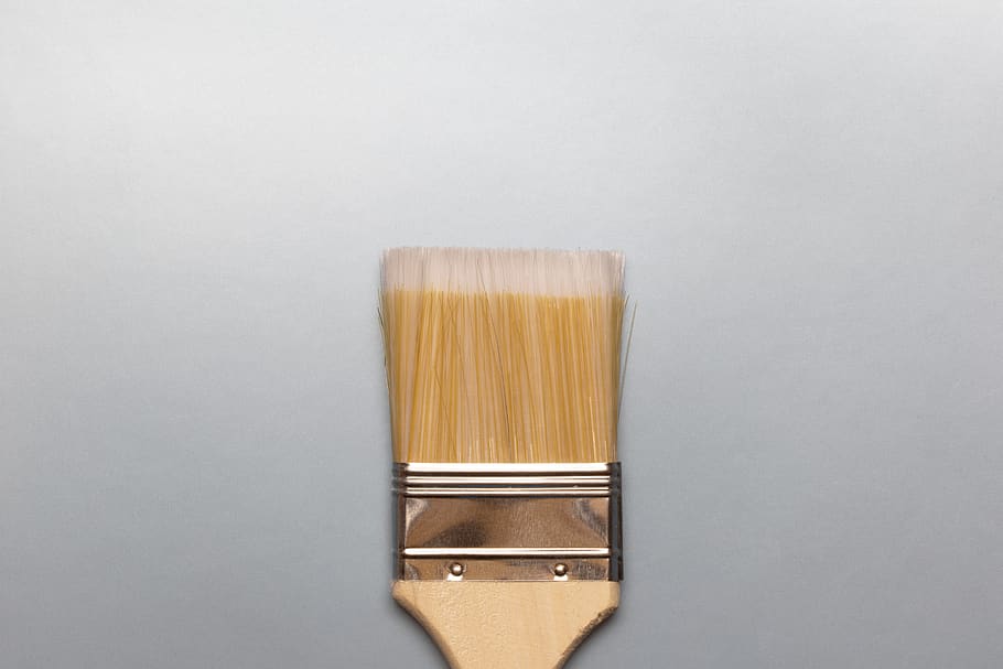paint, brush, flat lay, gradient, background, isolated, object, flatlay, design, art