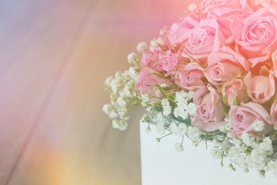 pink, bouquet, flowers, rose, flower, bouquet de fleurs, floral, petal, romantic, gift