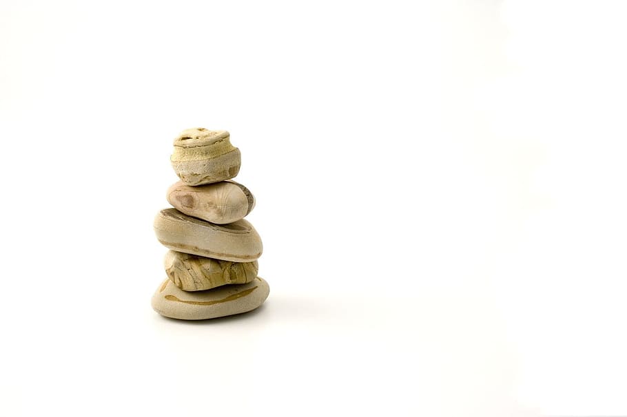 five, brown, stack, stones, balancing, abstract, art, background, balance, calm