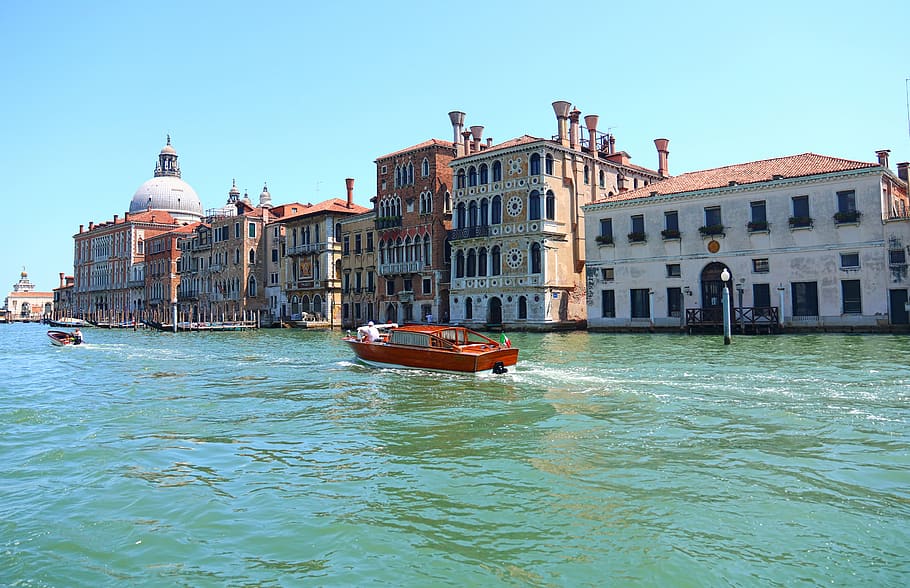 venice, canal grande, italy, architecture, historical, building, water, sights, travel, building exterior