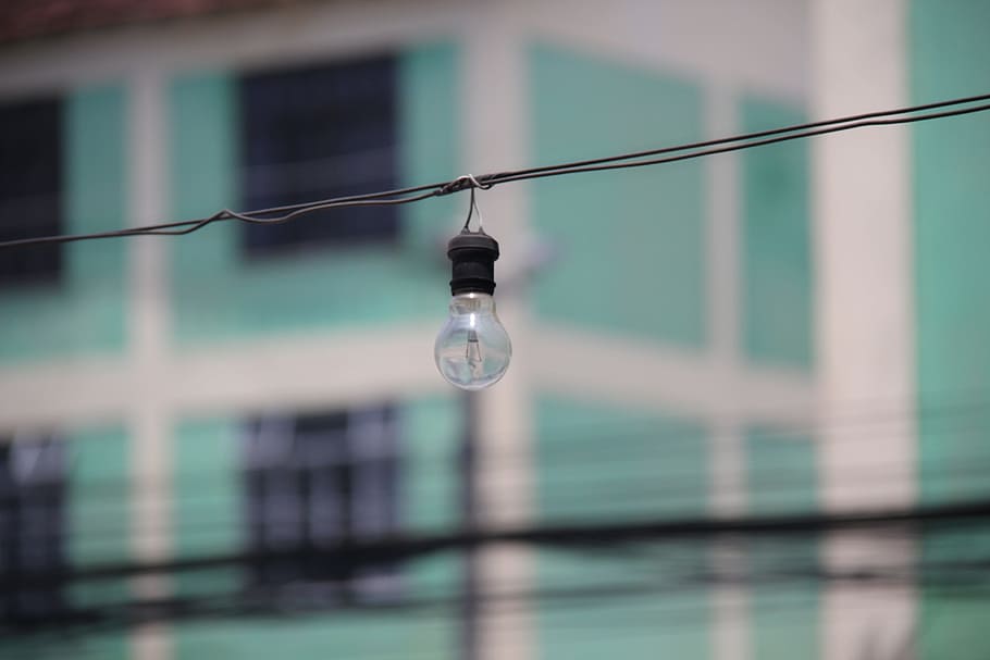 Old, Lamp, Favela, Wire, for old, water, hanging, day, focus on foreground, outdoors