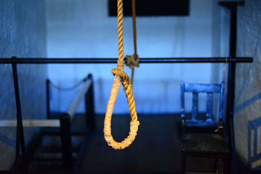 茶色, ロープ, 椅子, 自殺, 絞首刑執行人, 縄, 死, 死刑, 絞首刑執行人の締めなわ, 結び目