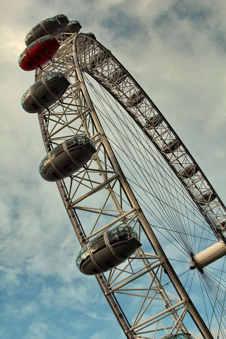 ferris wheel, london, london eye, england, city, journey, sky, low angle view, cloud - sky, day