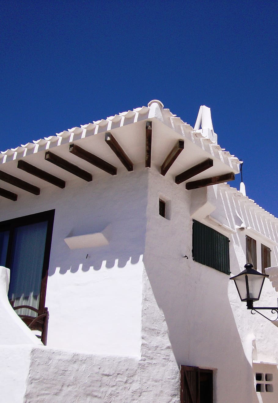 casa, típico, branco, espanha, ilhas cíclades, grécia, arquitetura, azul, exterior do edifício, estrutura construída