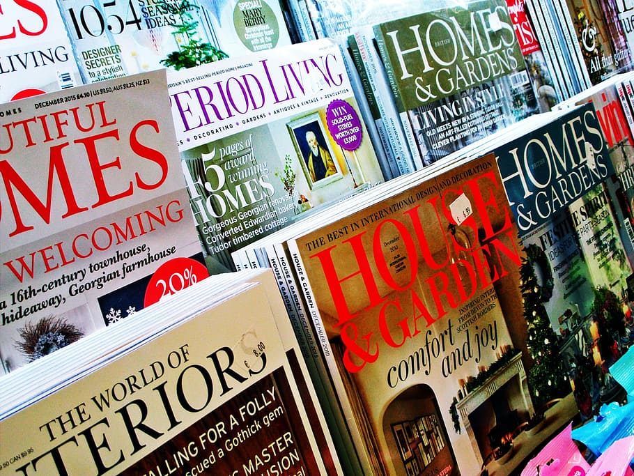 book lot, Background, Magazine, Read, Monthly, glossy, reading, lifestyle, home, magazine rack