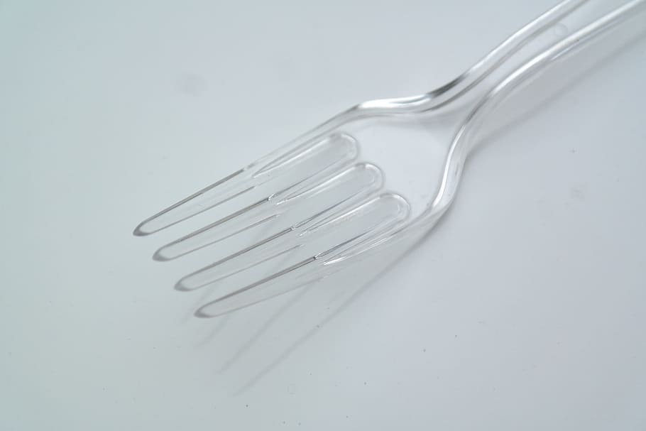 Tenedor, cubiertos de plástico, tenedor de plástico, plástico, cubiertos, transparente, tenedores, utensilio de cocina, cuchara, vajilla