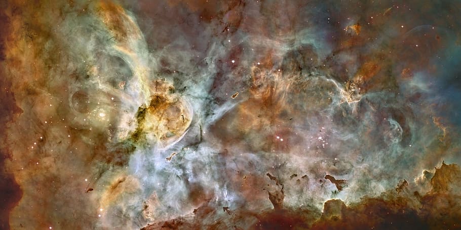 brown, galaxy, digital, wallpaper, carina nebula, ngc 3372, eta carinae fog, emission nebula, constellation kiel, starry sky