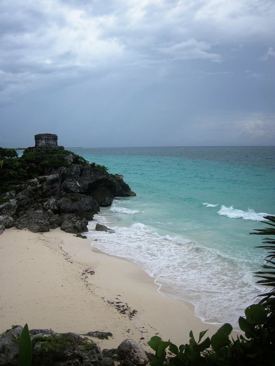 tulum, mexico, yucatan, travel, maya, tropical, temple, vacation, landmark, mexican