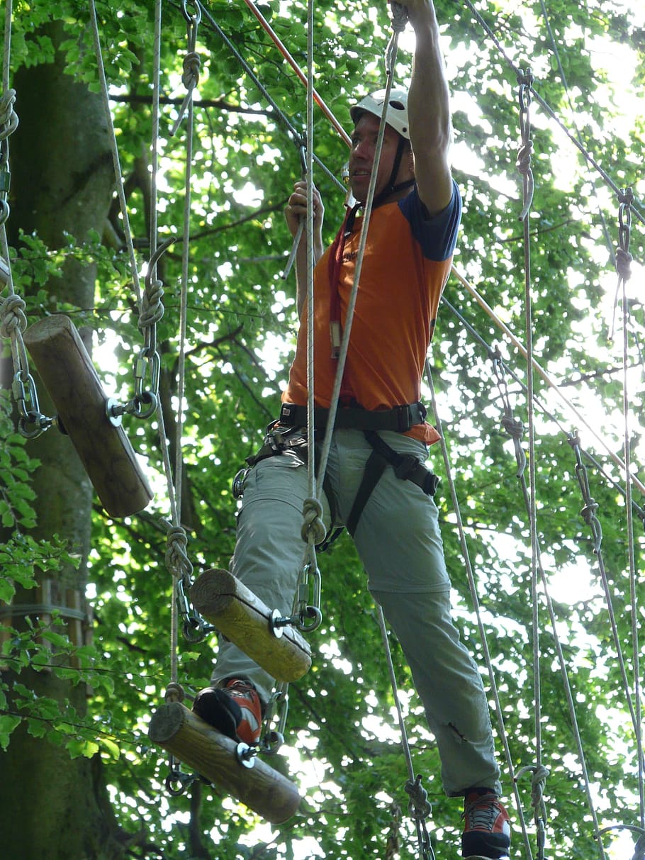 Force, High Ropes Course, Climb, effort, difficult, drex, forest ropes, climbing garden, balance, forest
