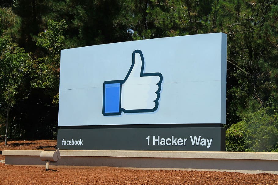 like, emoji graffiti, daytime, Facebook, I Like, Logo, Hacker, Way, 1 hacker way, thumb