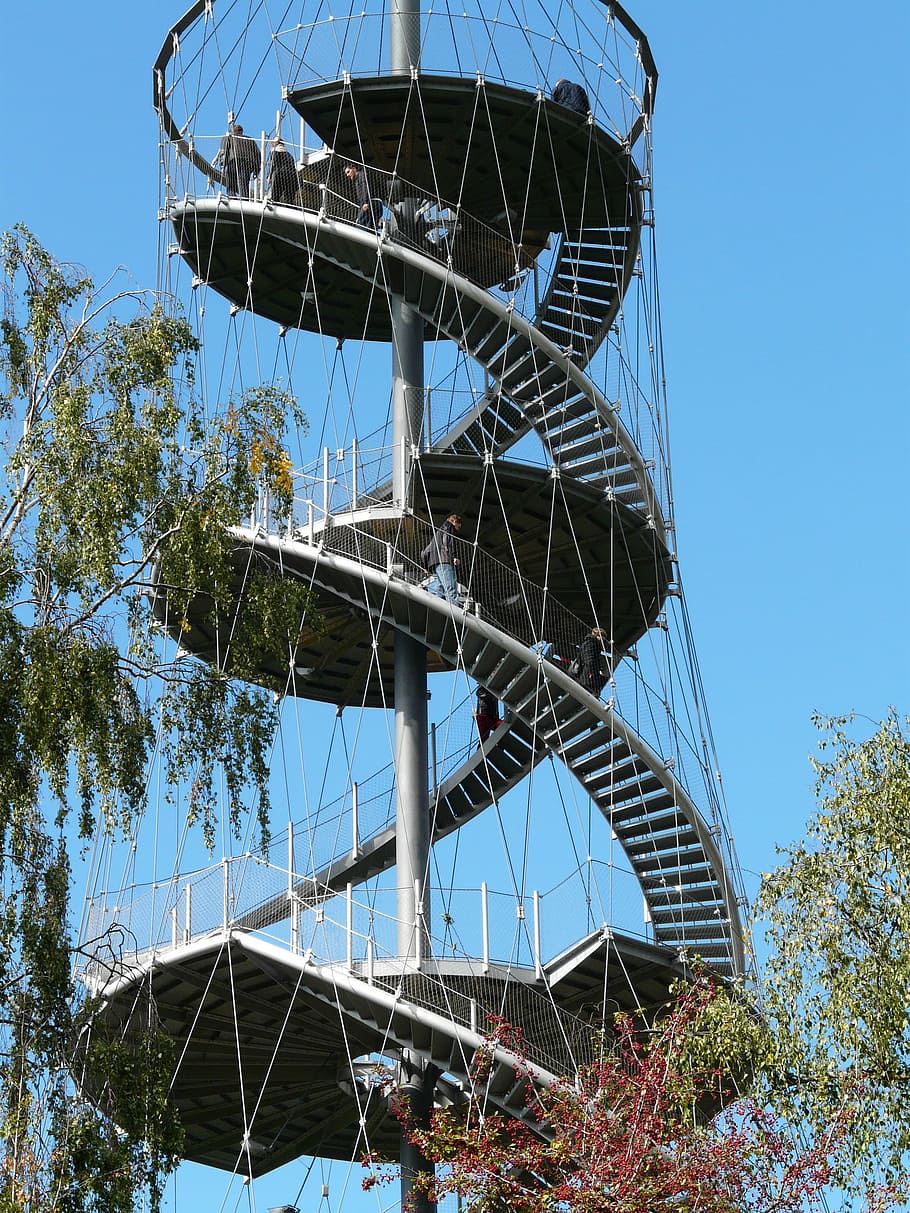 View, Observation Tower, tower, stuttgart, killesberg, park, green area, recreation complex, building, architecture