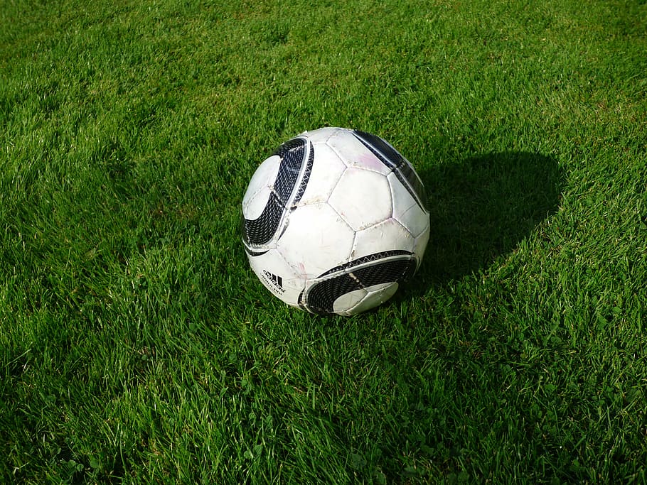 negro, blanco, balón de fútbol, ​​verde, pastos, fútbol, ​​hierba, deporte, ​​césped, deporte de equipo