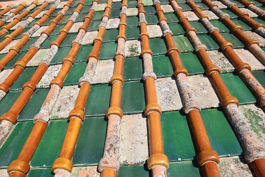 coverage, old, tiles, roof, roofs, architecture, roofing, chapman, colored tiles, italy