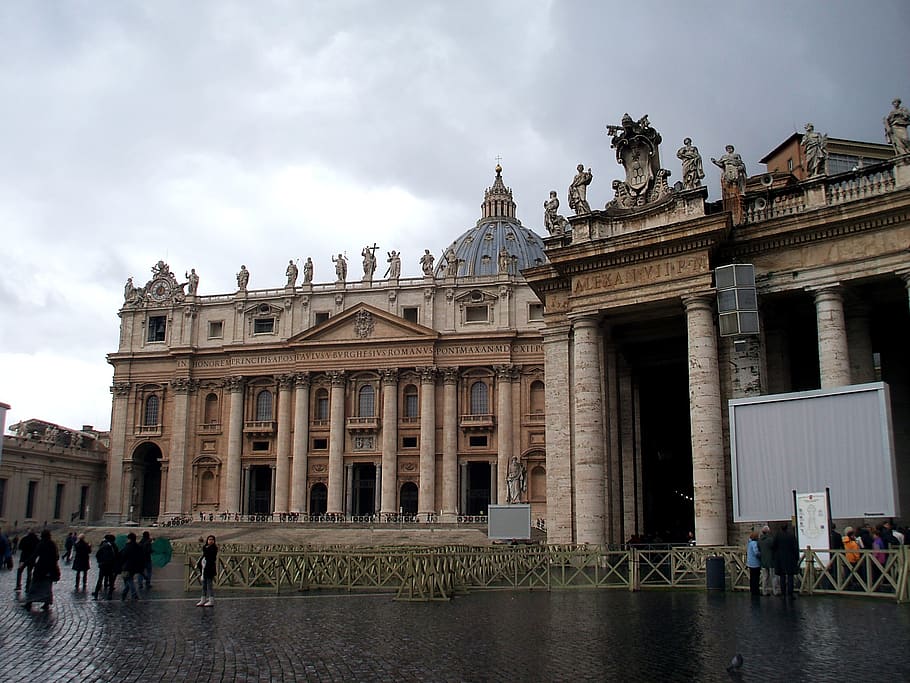 rome, vatican, st peter's square, tourism, architecture, travel, basilica, religion, italy, cathedral