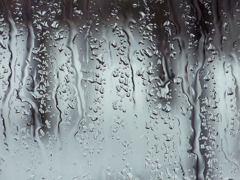 fechar, foto, espelho, gotejando, agua, fechar-se, chuva, chovendo, gotas de chuva, janela