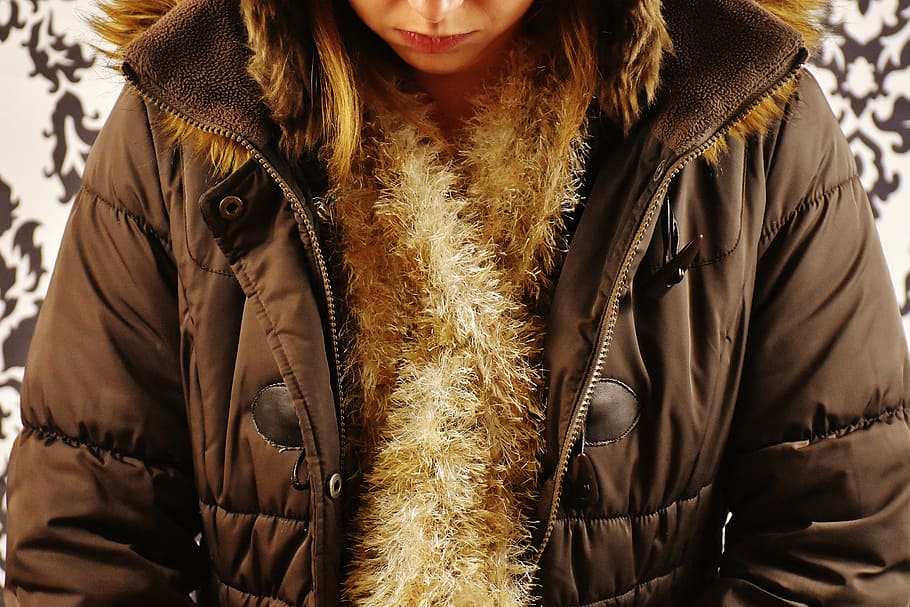 Keaac Women Down Parka Winter Faux Fur Long Coats Hooded Outdoor Jackets 
