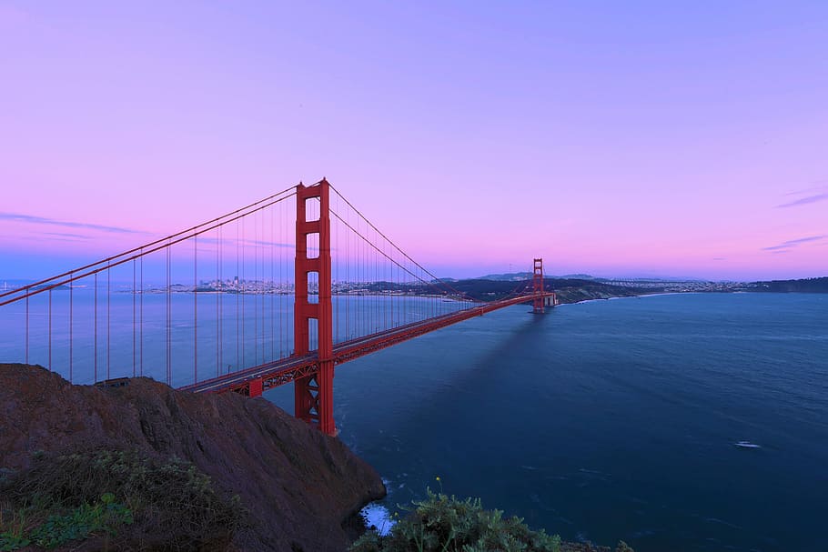 golden, bridge, Golden Bridge, San Francisco, golden Gate Bridge, san Francisco County, california, famous Place, bridge - Man Made Structure, uSA