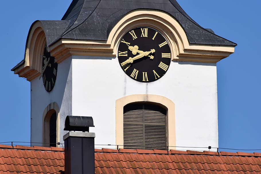 church clock, time, old, arhitecture, catholic, religion, historic, outdoor, built structure, architecture