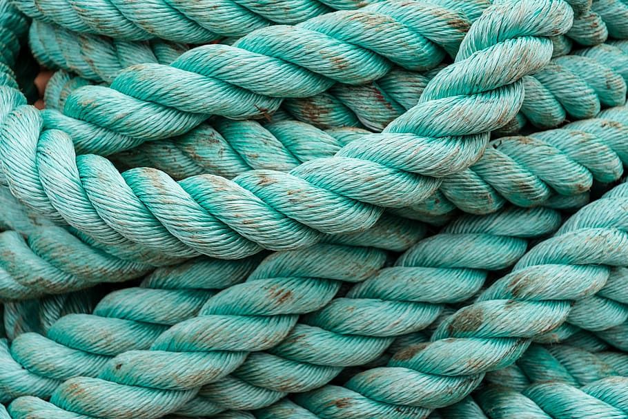 rope, green, synthetic, industrial, equipment, close-up, backgrounds, twisted, spiral, nautical Vessel