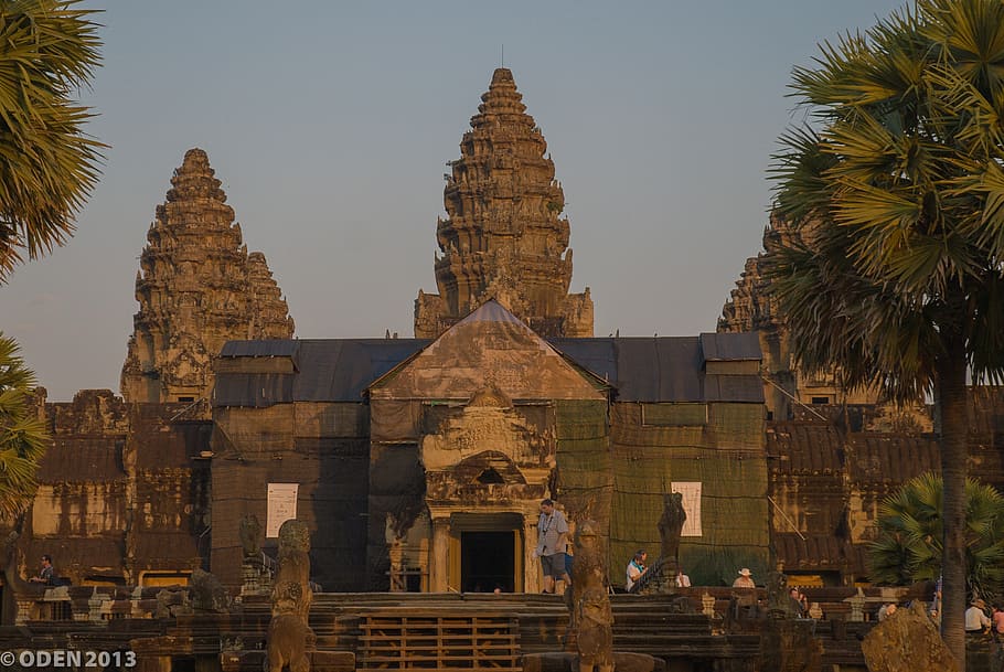 angkor wat, siem reap, cambodia, nice, unesco site, beautiful, statue, built structure, architecture, building exterior
