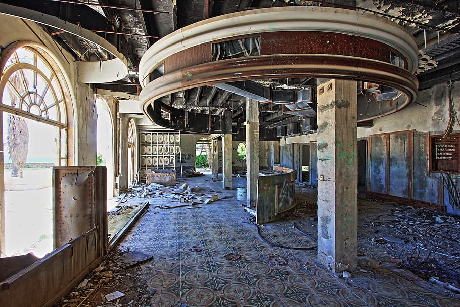gray, black, carpet floor, Croatia, Kupari, Abandoned, Hotel, War, abandoned, hotel, damage