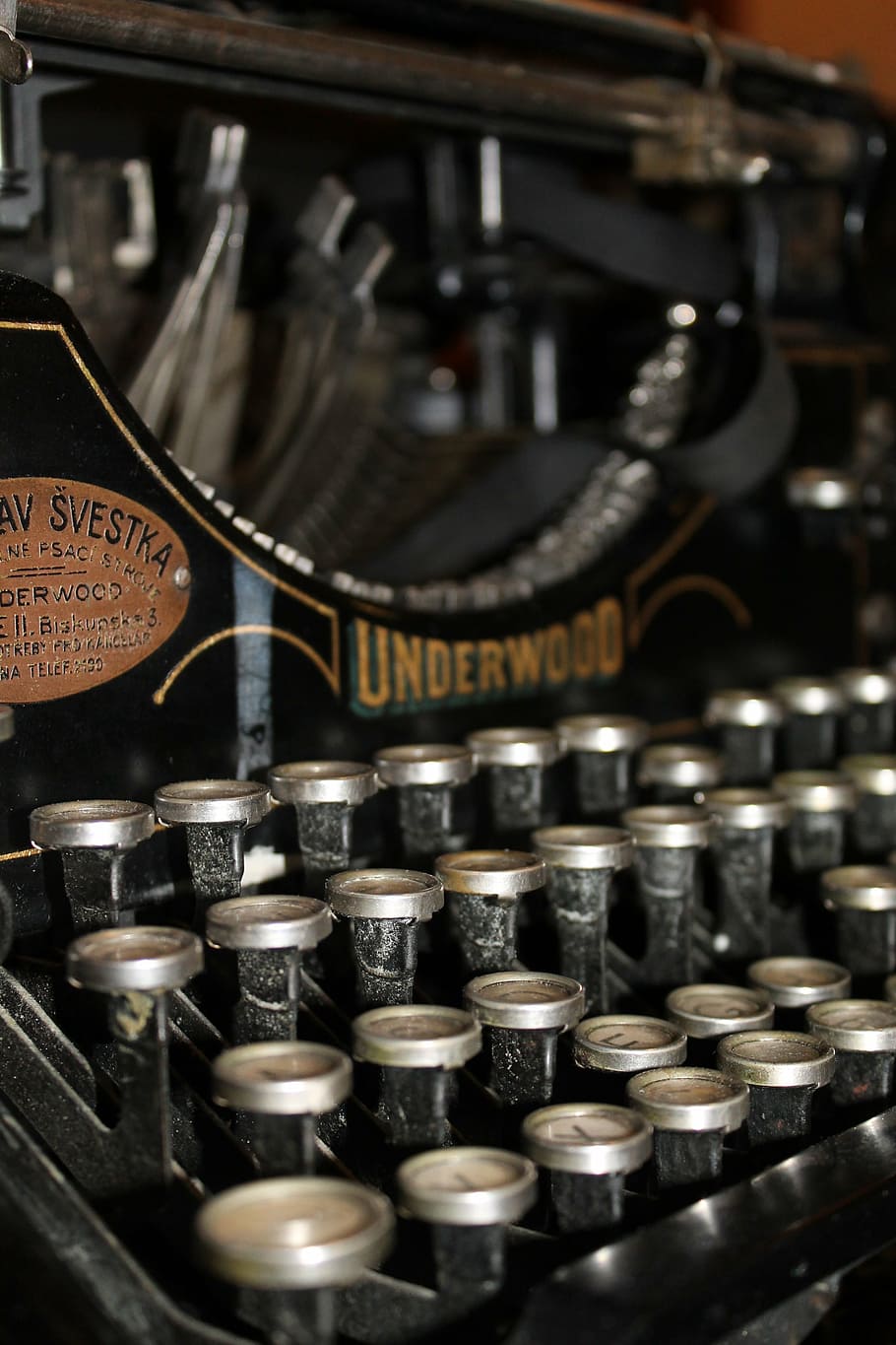 close, underwood typewriter, typewriter, letter, font, old typewriter, underwood, vintage, old, iron