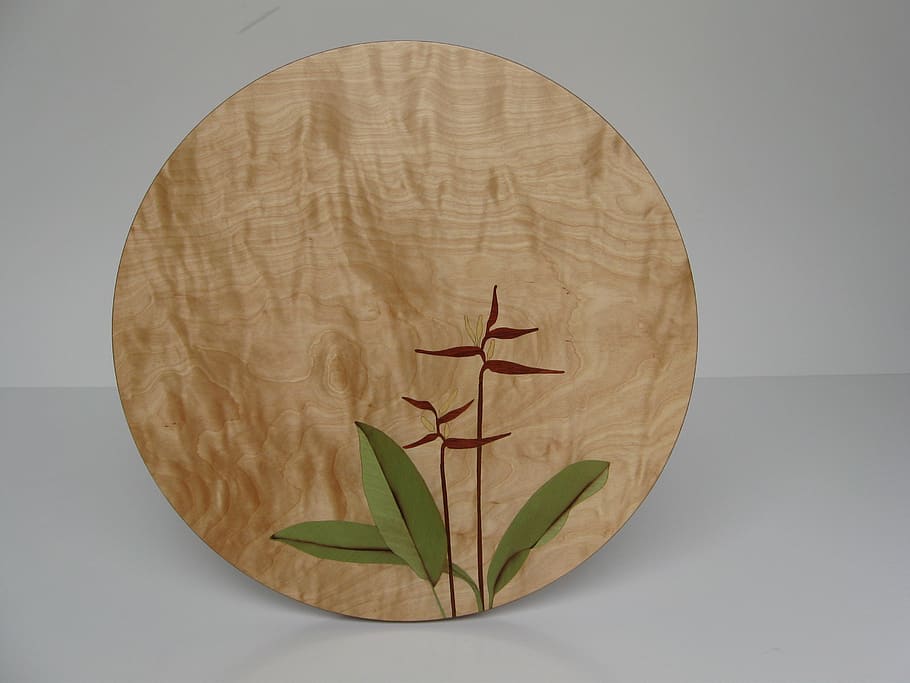 marquetry, crafts, wood laminate, indoors, creativity, close-up, studio shot, plant part, art and craft, leaf
