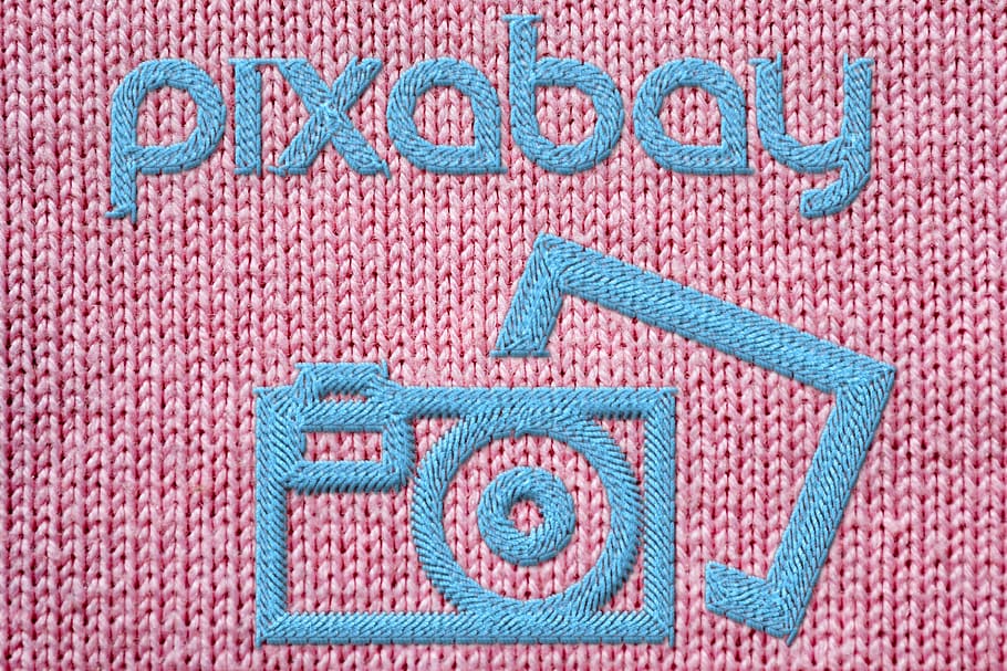 pixabay, logo, emblem, embroidery, hand labor, art, craft, thread, sew, fabric