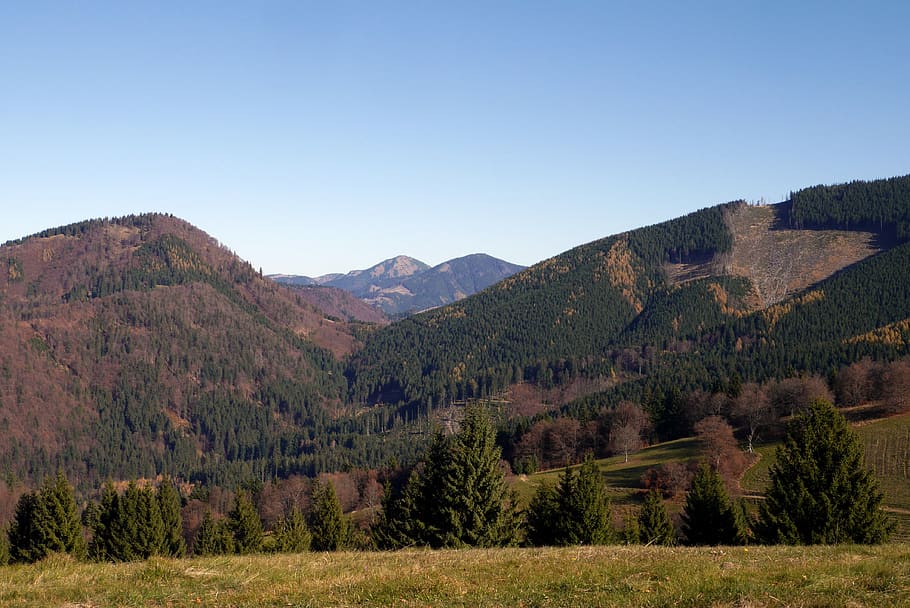 slovakia, country, nature, mountains, panorama, views, tops, autumn, forest, colors