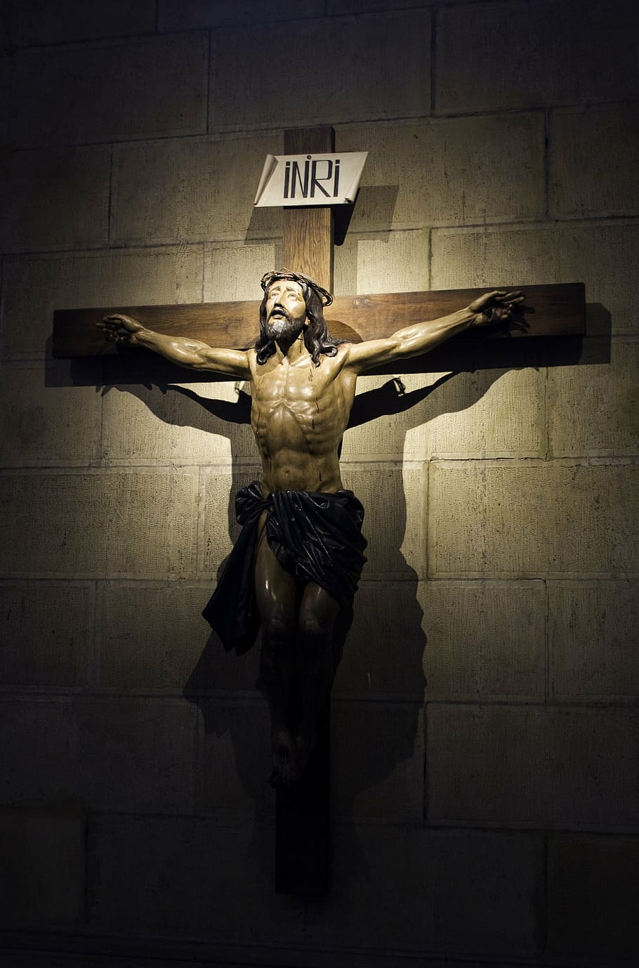brown wooden crucifix, crucifix, cross, christianity, christ, faith, jesus, god, sacrifice, saviour
