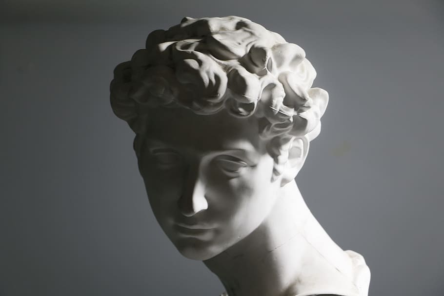 Plaster, Classical, Photography, Bust, art, greek, male, head, prototype, human body part