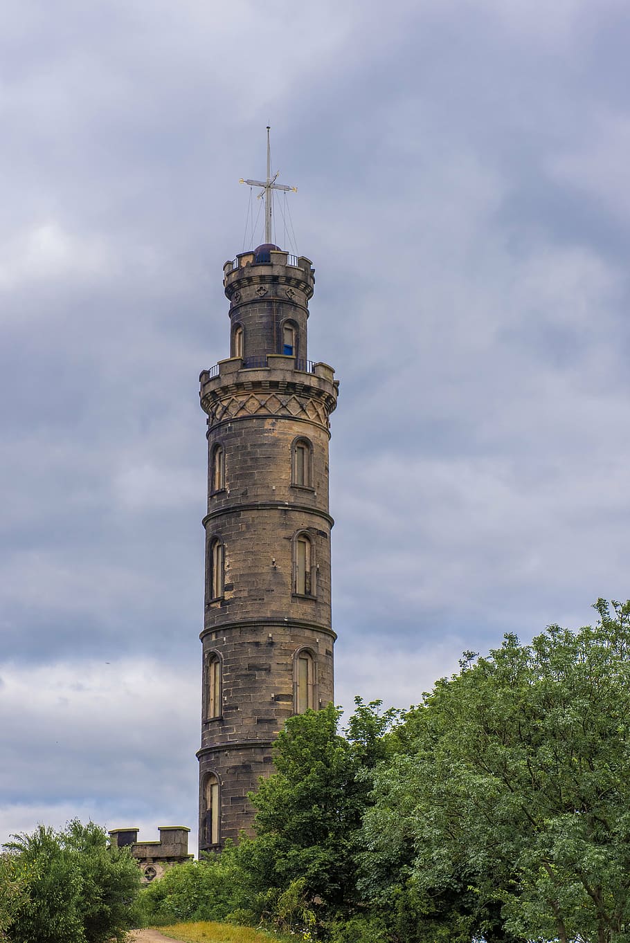 the nelson monument, edinburgh, nelson, scotland, architecture, places of interest, national, travel, building, history