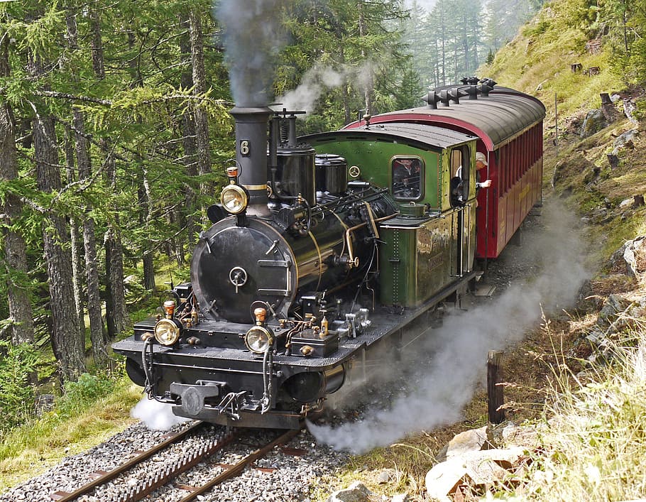 黒, 赤, 電車, 蒸気機関車, スイス, ラック鉄道, 登山, dfb, 蒸気鉄道フルカ-ベルクシュトレッケ, lok6