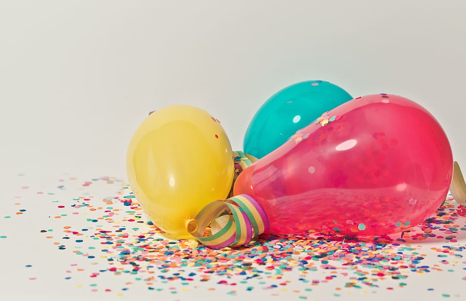 party balloons, confetti, carnival, color, desktop background, people, paper, brabant, party, garlands