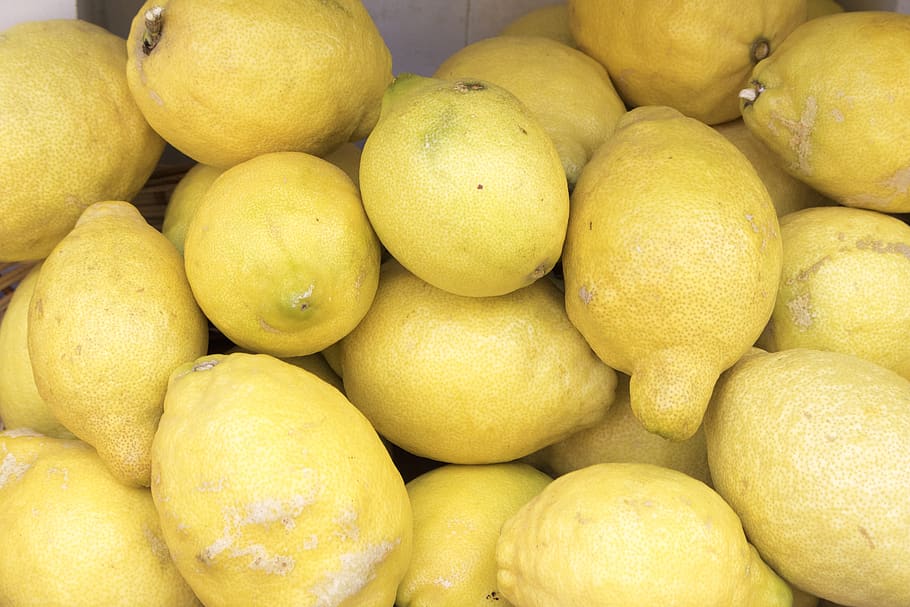 limones, cítricos, amarillo, fruta, vitaminas, frutas, nutrición, mercado local de agricultores, alimentos, refrescos