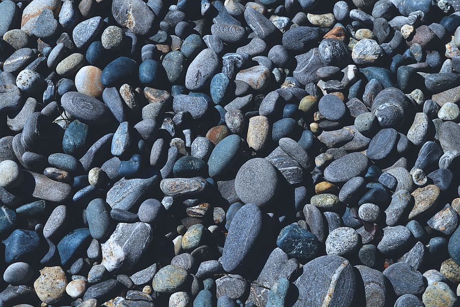 shot, pebbles, beach, Overhead, on the beach, textures, abstract, coast, pebble, rock - Object