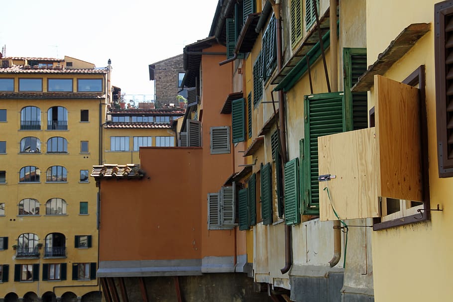 ponte vecchio, florence, tirai, tua, terkenal, italia, jendela, struktur yang dibangun, eksterior bangunan, Arsitektur
