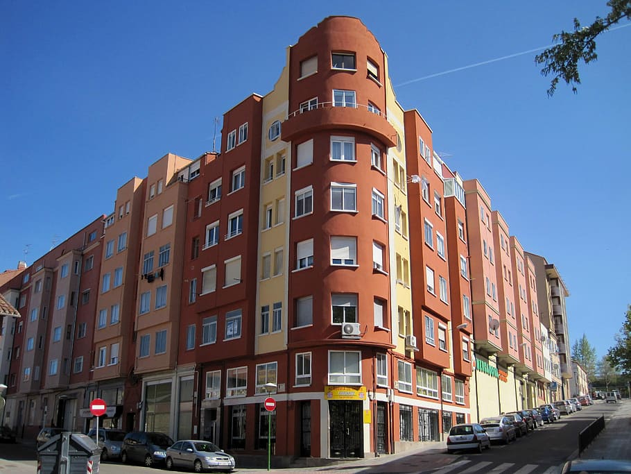 1950s-era, 1950 s-era building, el crucero district, 1950s, era, building, El Crucero, Crucero district, Burgos, Spain