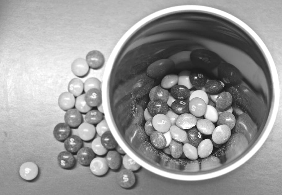 Smarties, Candy, Black White, food, close-up, no People, food And Drink, large group of objects, healthcare and medicine, pill