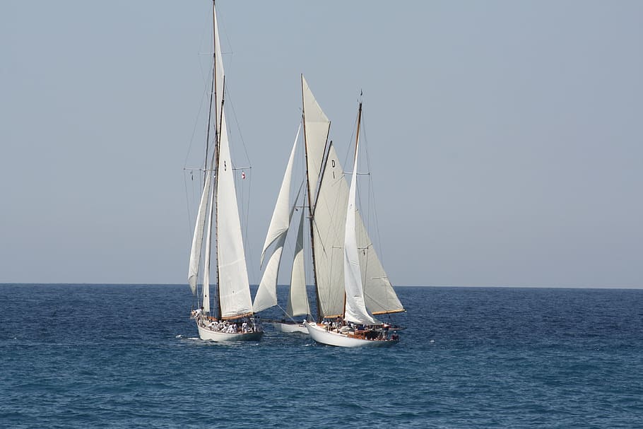 old rigs, marseille, sailing, france, sailing boat, sailboat, sea, water, nautical vessel, horizon over water