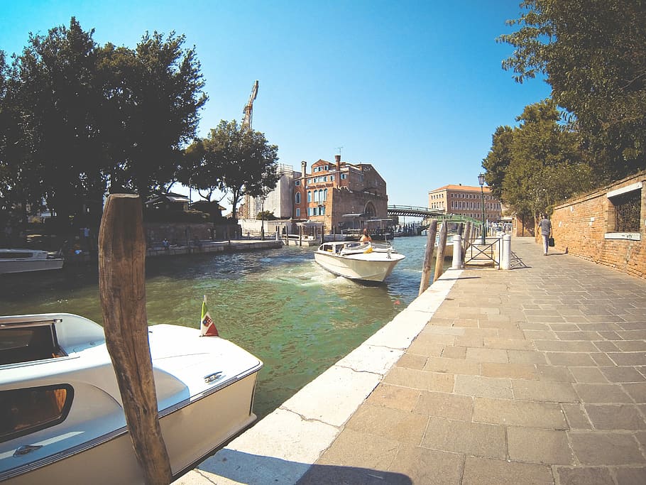 ruas de Veneza # 1, Veneza, Ruas, barcos, mar, embarcação náutica, arquitetura, água, casa, construção Exterior