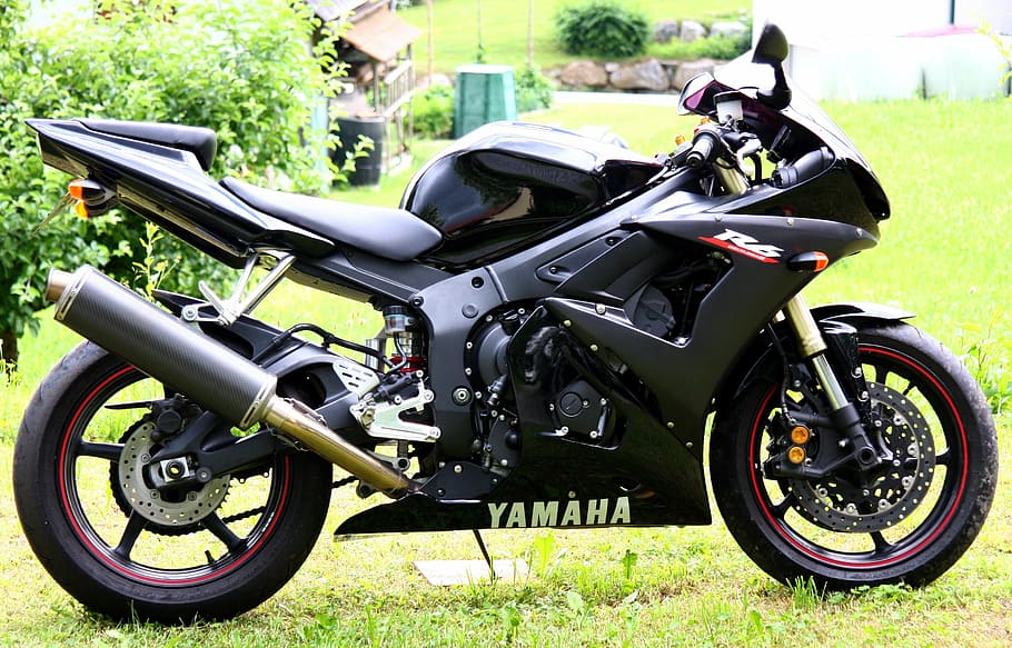 yamaha, motorcycle, r6, 600, vehicle, sport, sport motorcycle, black, ps, engine