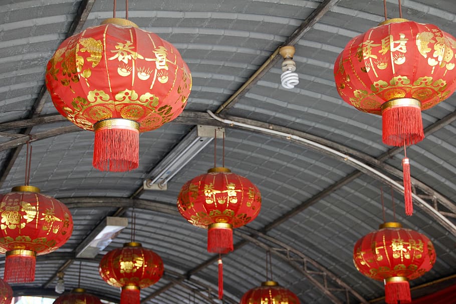 lampion, cina, asia, dekorasi, lampu, tradisional, dekoratif, lampu kertas, budaya, lentera