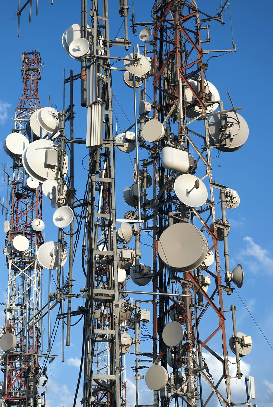 torre de satélite, telecomunicaciones, antenas, teléfono móvil, móvil, canal, teléfono celular, señal, teléfono, estación de radiodifusión