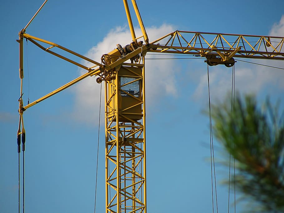 Crane, Construction Site, Machine, equipment, building construction, machinery, construction, crane - Construction Machinery, construction Industry, sky