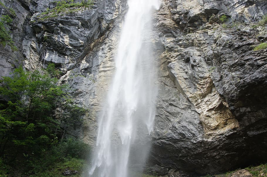 waterfall, aschau, lap tray, water basin, inject, flow, murmur, water, cool, roaring