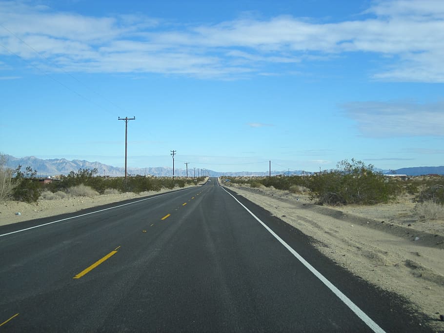 gray, concrete, road, dusty, ground, daytime, death valley, desert, roadway, highway