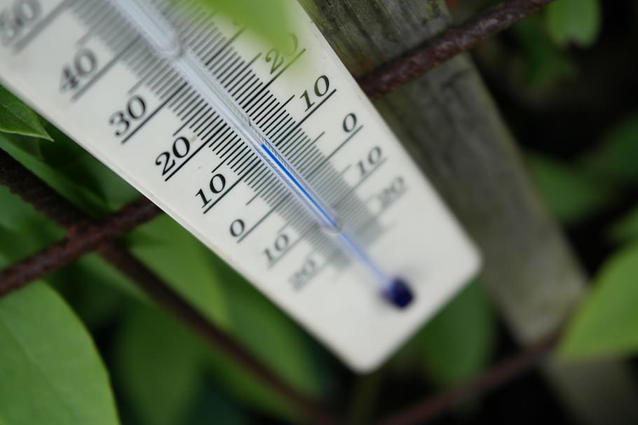 thermometer, weather, mercury, temperature, number, close-up, instrument of measurement, accuracy, selective focus, outdoors