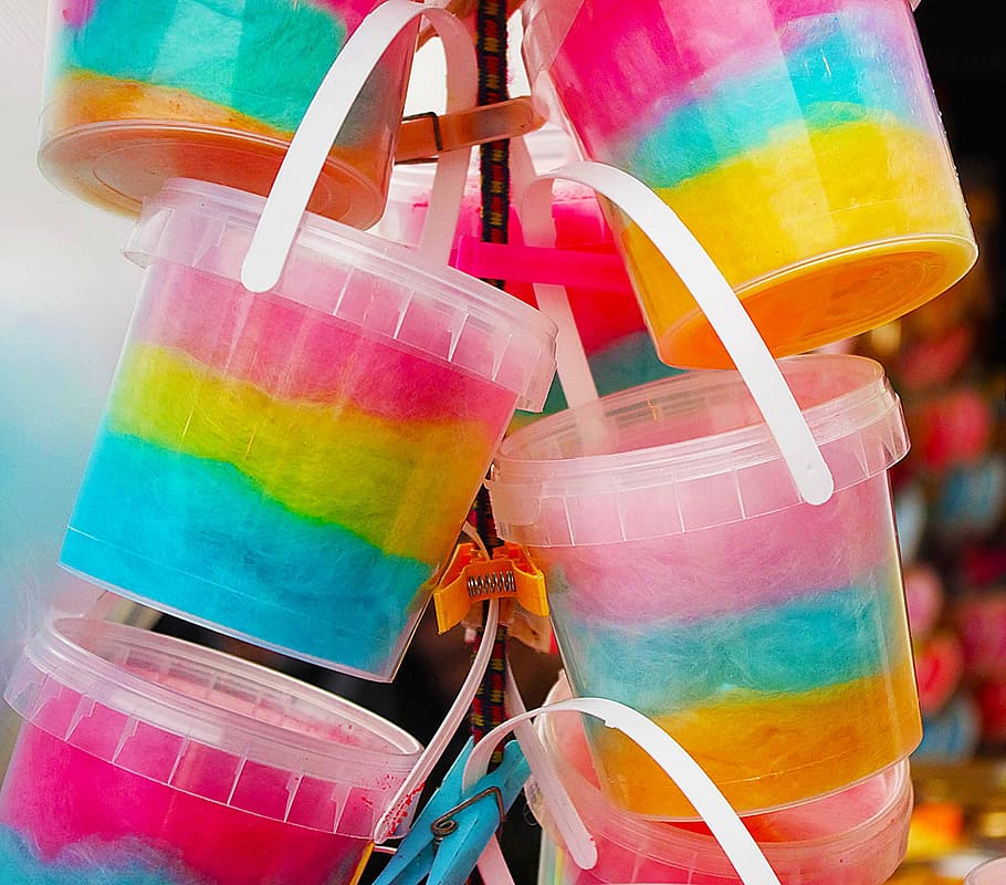 cotton wool, markets, color, pail, colors, clear, multi colored, drinking straw, food and drink, straw
